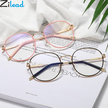 Carica l&#39;immagine nel visualizzatore di Gallery, Zilead Retro Anti Blue Light Glasses Frame Metal Round Optical Sepectacles Plain Eyeglasses Eyewear For Men Women Unisex