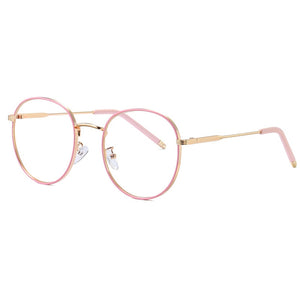 Zilead Retro Anti Blue Light Glasses Frame Metal Round Optical Sepectacles Plain Eyeglasses Eyewear For Men Women Unisex