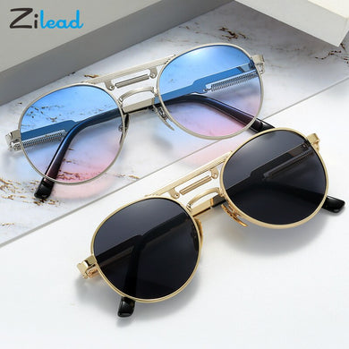 Zilead Round Glasses Spring Sunglasses Vintage Punk Style Sunglasses Women Men 2023  Brand Shade Sun Glasses
