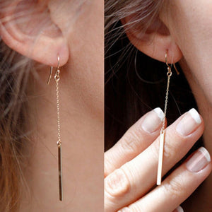 Zinc Alloy European and American popular simple long section of a chain-shaped ear hook earrings wholesale trade punk style