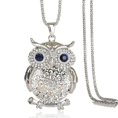 Zircon Owl Necklace Hollow Flower Necklace Rosary Gold Silver Chain for Lovers Best Friend Friends Necklaces Boho Jewelry