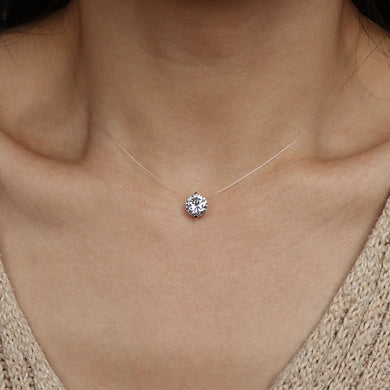Pendant Shiny Choker For Women Fishline Necklace Jewelry Transparent Invisible Line Fashion