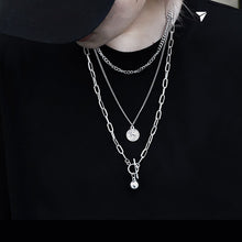 Load image into Gallery viewer, Multi-Layer Long Chain Necklace Punk Cross Pendant Necklace for Women Men Metal Chains Hip Hop Goth Jewelry Gifts
