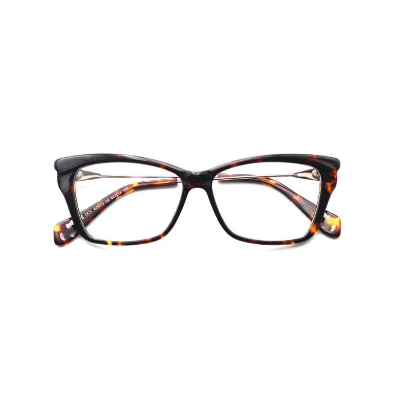 acetate cat eye square rectangle eyeglasses frames customizable transparent fake glasses without diopters Women myopia