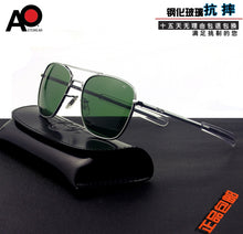 Load image into Gallery viewer, american army military optical ao 8052 sunglasses men women  rectangle aviation driving glasses oculos masculina