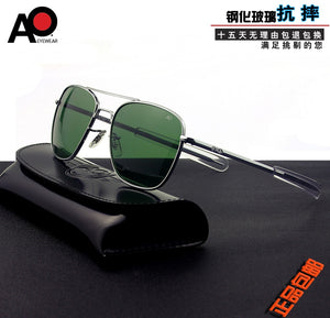 american army military optical ao 8052 sunglasses men women  rectangle aviation driving glasses oculos masculina