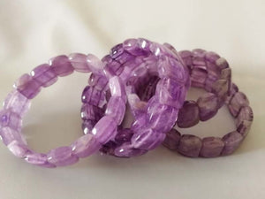 amethyst square 10*15mm bracelet 7.5inch wholesale beads nature