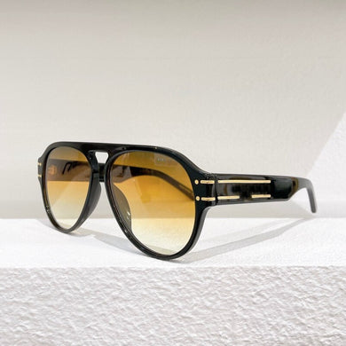 anti UV400 Large Oval Gradient Lenses Women's  Sunglasses A1U Black Simple Men's Black Glasses