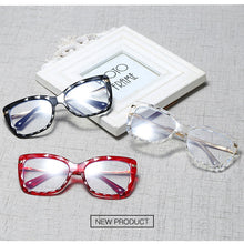 Load image into Gallery viewer, anti blue light glasses Transparent Square Optical computer glasses women Brand blue light  Big frame Clear Cat eye women&#39;s