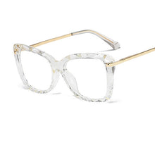 Load image into Gallery viewer, anti blue light glasses Transparent Square Optical computer glasses women Brand blue light  Big frame Clear Cat eye women&#39;s