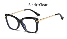 Load image into Gallery viewer, anti blue light glasses Transparent Square Optical computer glasses women Brand blue light  Big frame Clear Cat eye women&#39;s
