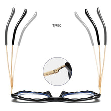 Load image into Gallery viewer, anti blue light glasses Transparent Square Optical computer glasses women Brand blue light  Big frame Clear Cat eye women&#39;s