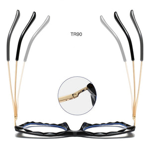 anti blue light glasses Transparent Square Optical computer glasses women Brand blue light  Big frame Clear Cat eye women's