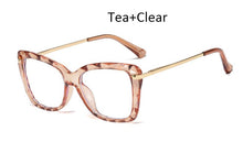 Load image into Gallery viewer, anti blue light glasses Transparent Square Optical computer glasses women Brand blue light  Big frame Clear Cat eye women&#39;s