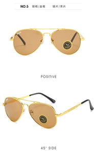 ao Aviation glass sunglasses women men 2023 brand designer  pilot metal driving glasses retro oculos de sol uv400