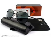Load image into Gallery viewer, aviation ao logo sunglasses women men with original box rectangle American Army Military Optical pilot driving glasses uv400