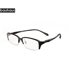 Load image into Gallery viewer, bauhausOptical Glasses Frame Men Ultralight Square Prescription Eyeglasses Male Semi Rimless Half Myopia Screwless Eyewear