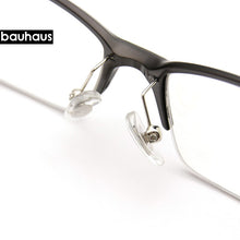 Load image into Gallery viewer, bauhausOptical Glasses Frame Men Ultralight Square Prescription Eyeglasses Male Semi Rimless Half Myopia Screwless Eyewear