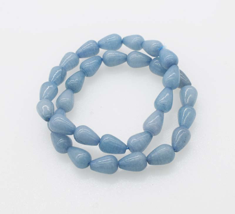 blue drop 12*8mm jade bracelet 7.5inch wholesale beads nature