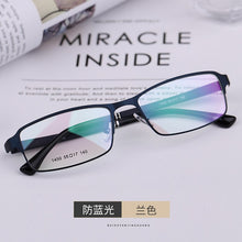 Load image into Gallery viewer, blue light blocking glasses men full metal frame for men  frame only