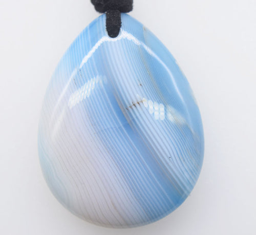 blue veins agate drop 18inch pendant 30*40mm pearl necklace wholesale beads nature