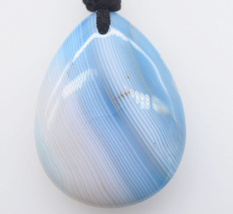 blue veins agate drop 18inch pendant 30*40mm pearl necklace wholesale beads nature