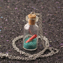 Load image into Gallery viewer, boy love confession girl gift fashion jewelry 2017 silver chain cute Glass Wishing bottle necklaces &amp; pendants For Women NZ2197