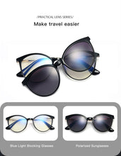 Load image into Gallery viewer, cat eye Magnet Sunglasses female 2022 eyeglasses Polarized High Quality Clip On Myopia Prescription Glasses Frame women eyewear