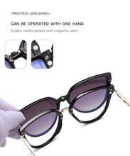 Load image into Gallery viewer, cat eye Magnet Sunglasses female 2023 eyeglasses Polarized  Clip On Myopia Prescription Glasses Frame women eyewear