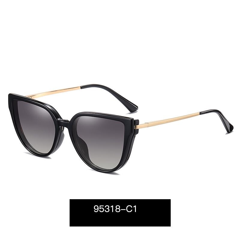 cat eye Magnet Sunglasses female 2023 eyeglasses Polarized  Clip On Myopia Prescription Glasses Frame women eyewear