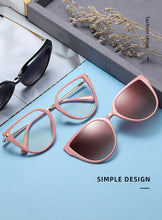 Load image into Gallery viewer, cat eye Magnet Sunglasses female 2023 eyeglasses Polarized  Clip On Myopia Prescription Glasses Frame women eyewear
