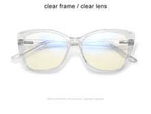 Load image into Gallery viewer, cat eye glasses frame women anti blue light glasses transparent clear computer optical glasses UV400 vintage oculos eyeglasses