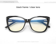 Load image into Gallery viewer, cat eye glasses frame women anti blue light glasses transparent clear computer optical glasses UV400 vintage oculos eyeglasses