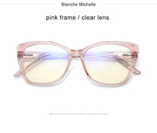 Load image into Gallery viewer, cat eye glasses frame women anti blue light glasses transparent clear computer optical glasses UV400 vintage oculos eyeglasses