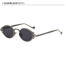 Load image into Gallery viewer, cateye Street Shoot Man Sunglasses Women Gothic Steampunk Pop Oval Metal Frame Carved Sunglasses Brand Designer Vintage Eyeglass