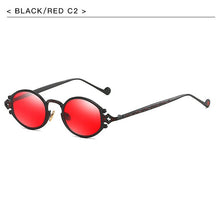 Load image into Gallery viewer, cateye Street Shoot Man Sunglasses Women Gothic Steampunk Pop Oval Metal Frame Carved Sunglasses Brand Designer Vintage Eyeglass