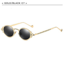 Load image into Gallery viewer, cateye Street Shoot Man Sunglasses Women Gothic Steampunk Pop Oval Metal Frame Carved Sunglasses Brand Designer Vintage Eyeglass