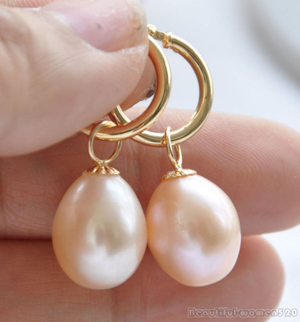 choker a pair of elegant natural south sea gold pink pearl earrings gem stone anime earrings