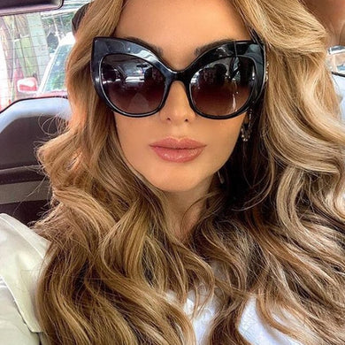 classic Oversized sunglasses women 2023  brand Big frame Cat eye shades glasses Plastic Clear Lens Eyewear Eyeglasses