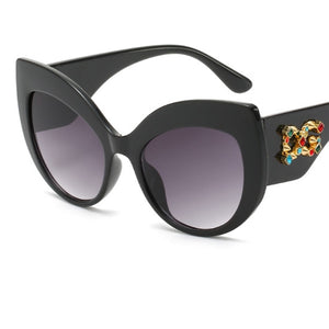 classic Oversized sunglasses women 2023  brand Big frame Cat eye shades glasses Plastic Clear Lens Eyewear Eyeglasses