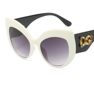 classic Oversized sunglasses women 2023  brand Big frame Cat eye shades glasses Plastic Clear Lens Eyewear Eyeglasses