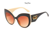 Load image into Gallery viewer, classic Oversized sunglasses women 2023  brand Big frame Cat eye shades glasses Plastic Clear Lens Eyewear Eyeglasses