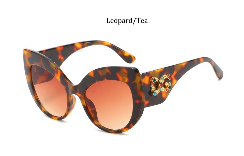 classic Oversized sunglasses women 2023  brand Big frame Cat eye shades glasses Plastic Clear Lens Eyewear Eyeglasses