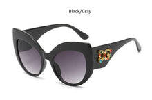 Load image into Gallery viewer, classic Oversized sunglasses women 2023  brand Big frame Cat eye shades glasses Plastic Clear Lens Eyewear Eyeglasses