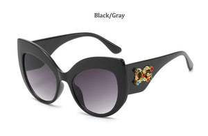 classic Oversized sunglasses women 2023  brand Big frame Cat eye shades glasses Plastic Clear Lens Eyewear Eyeglasses