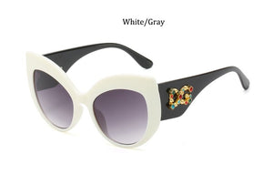 classic Oversized sunglasses women 2023  brand Big frame Cat eye shades glasses Plastic Clear Lens Eyewear Eyeglasses