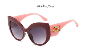classic Oversized sunglasses women 2023  brand Big frame Cat eye shades glasses Plastic Clear Lens Eyewear Eyeglasses