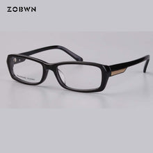 Load image into Gallery viewer, classic man glasses simple frames for business male eyeglasses black white with metal decoration wome spectacle for prescription