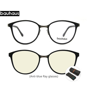 clip on Cat Eye Eyewear Frames Women frame  3in1 memory core inside Polarized Magnet Clip sunglasses  women magnet frame Myopia