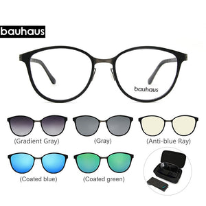 clip on Cat Eye Eyewear Frames Women frame  3in1 memory core inside Polarized Magnet Clip sunglasses  women magnet frame Myopia